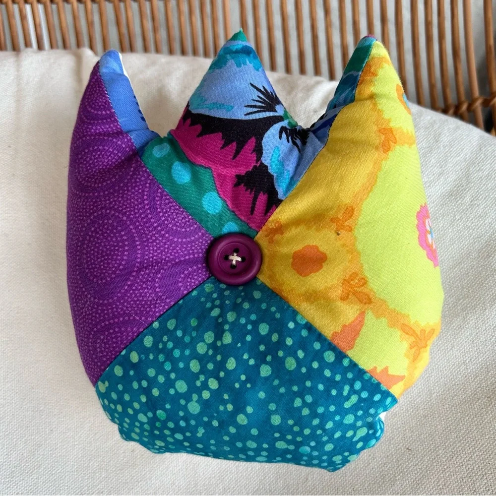 Handmade Patchwork Tulip Decorative Pillows Set of  4